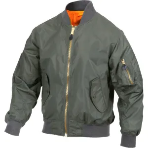 Sage Green - Lightweight Air Force MA-1 Bomber Flight Jacket