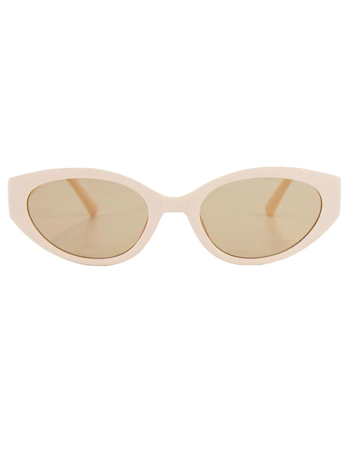 1940s Look Beige Frame Retro Sunglasses