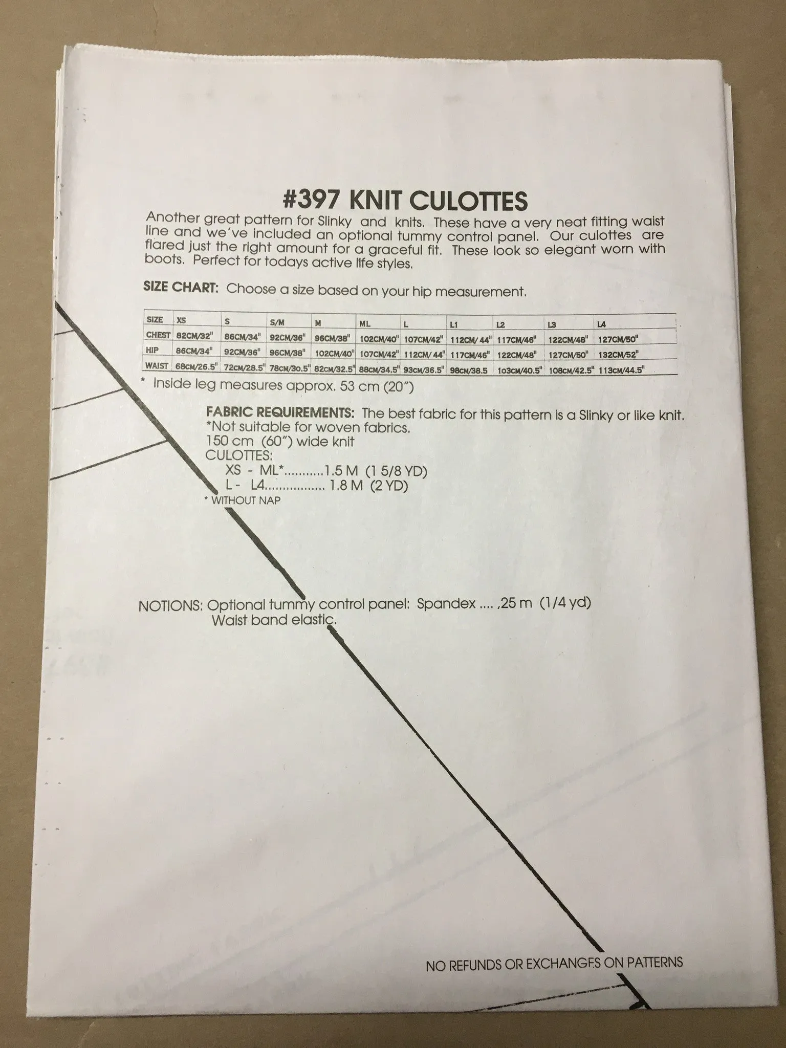 #397 KNIT CULOTTES