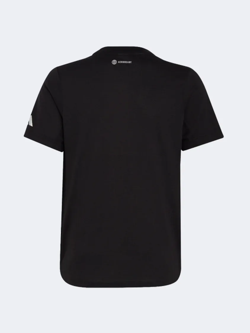 Adidas Aeroready Graphic Boys Training T-Shirt Black