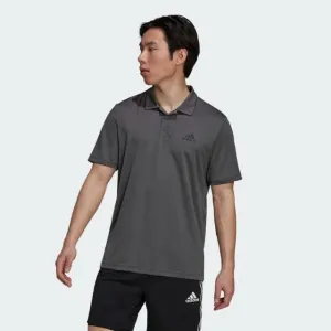 Adidas Aeroready Men Training Polo Short Sleeve Grey Six