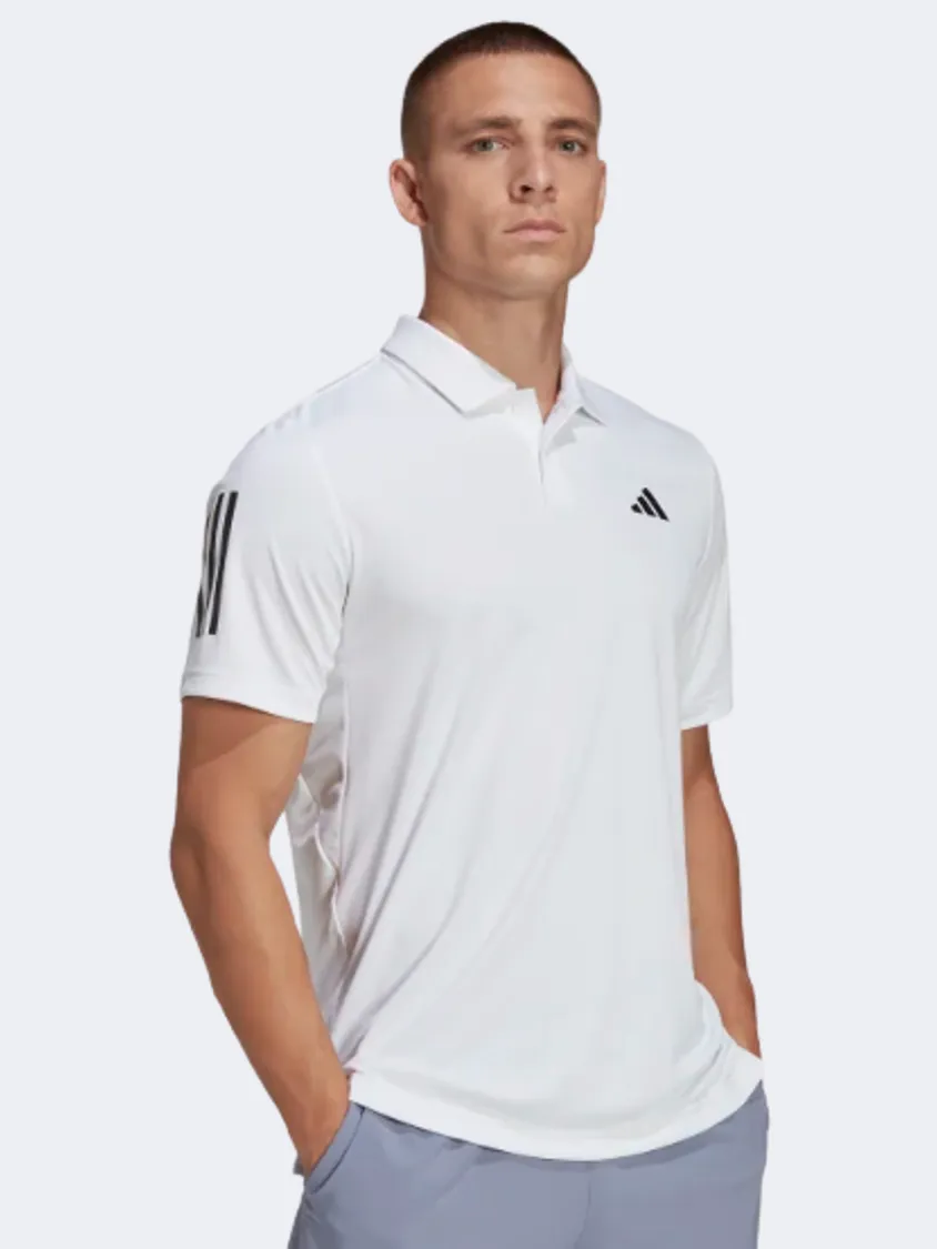 Adidas Club 3-Stripes Men Tennis Polo Short Sleeve White/Black