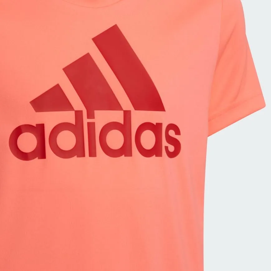 Adidas Designed To Move Girls Lifestyle T-Shirt Acid Red