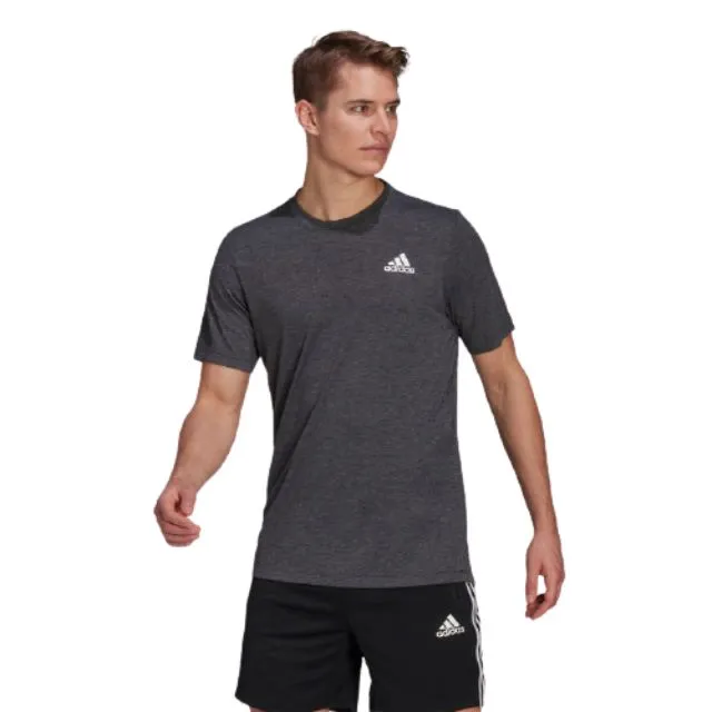 Adidas Designed To Move Men Training T-Shirt Black Melange/White