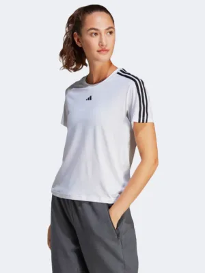 Adidas Essential 3 Stripes Women Training T-Shirt White/Black