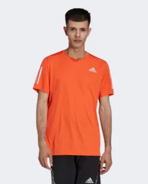 Adidas Own The Run Men Running T-Shirt Orange/Silver Hl5990