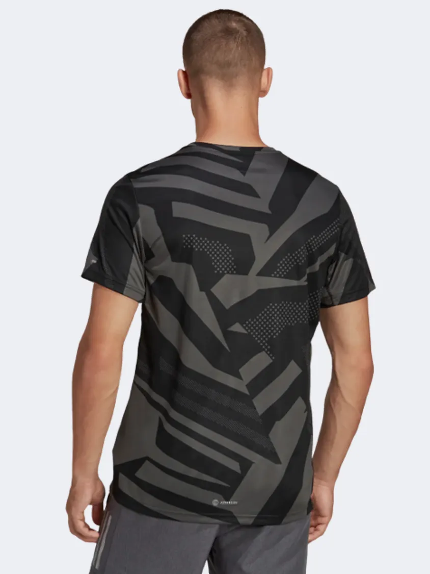 Adidas Own The Run Seasonal Men Running T-Shirt Black/Grey