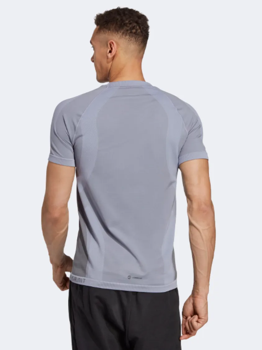 Adidas Primeknit Yoga Seamless Men Training T-Shirt Violet