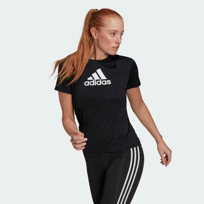 Adidas Womens Primeblue Logo Sport Tee