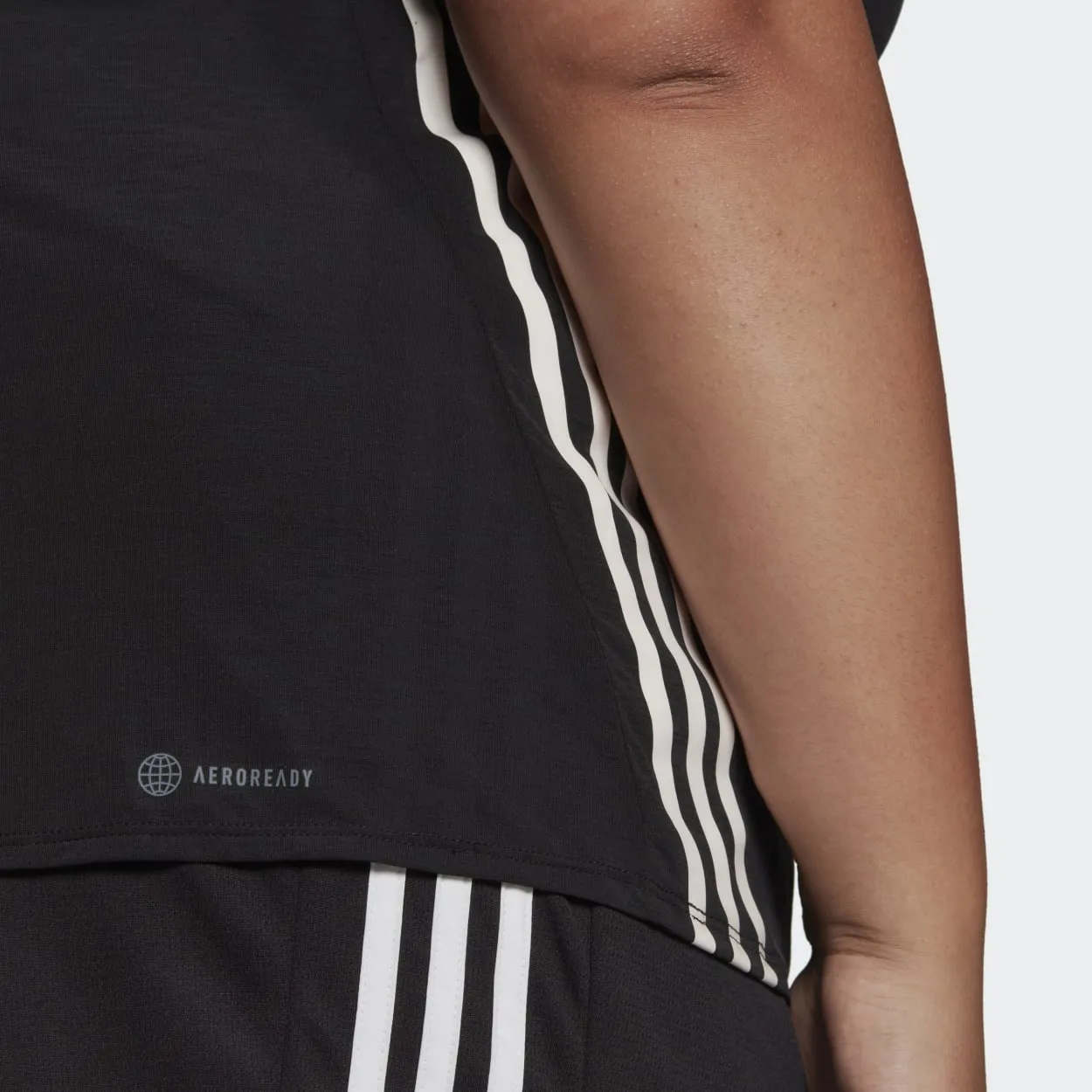 Adidas Womens Train Icons 3-Stripes T-Shirt (Plus Size)