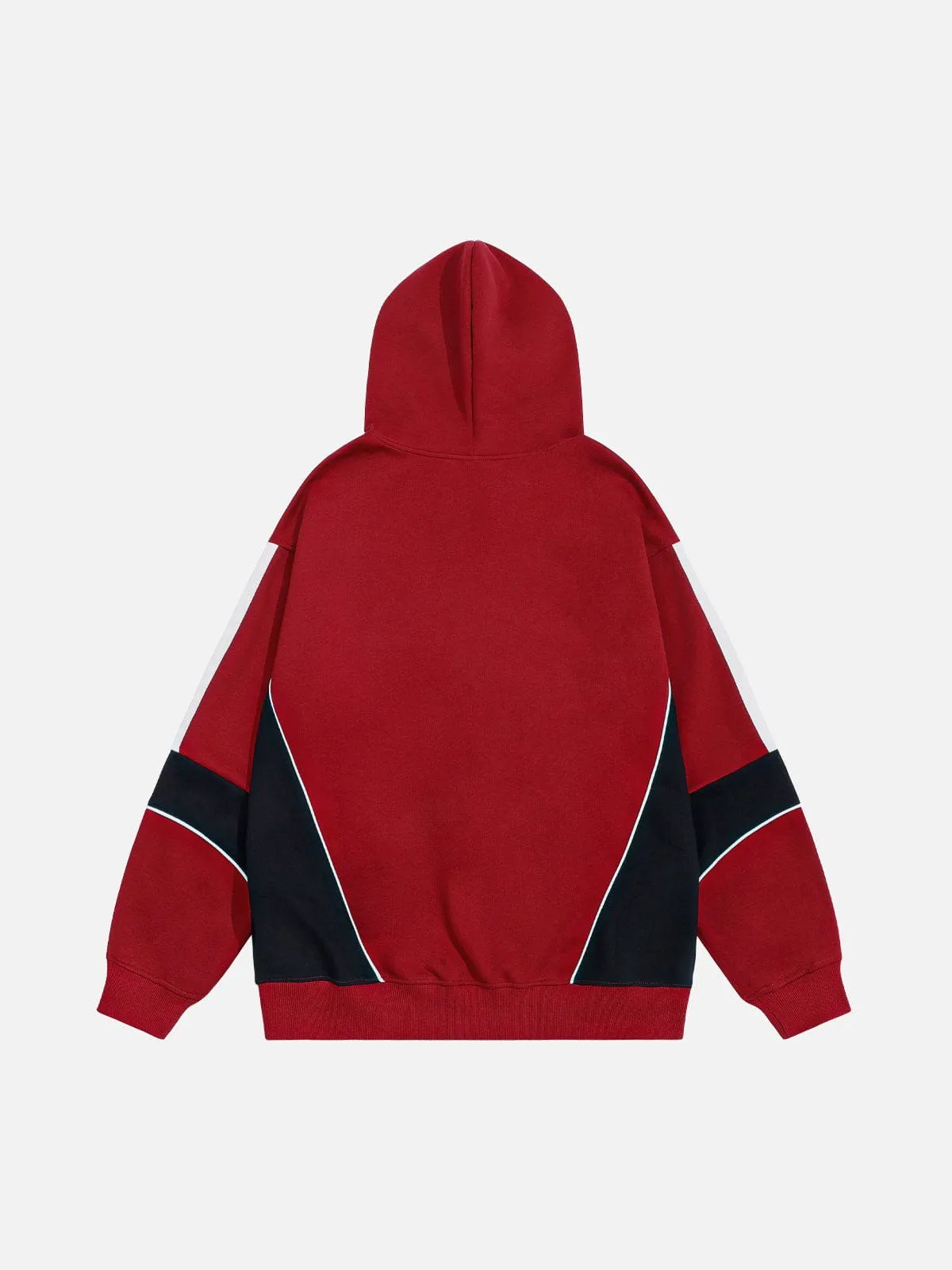 Aelfric Eden Color Blocking Embroidery Hoodie