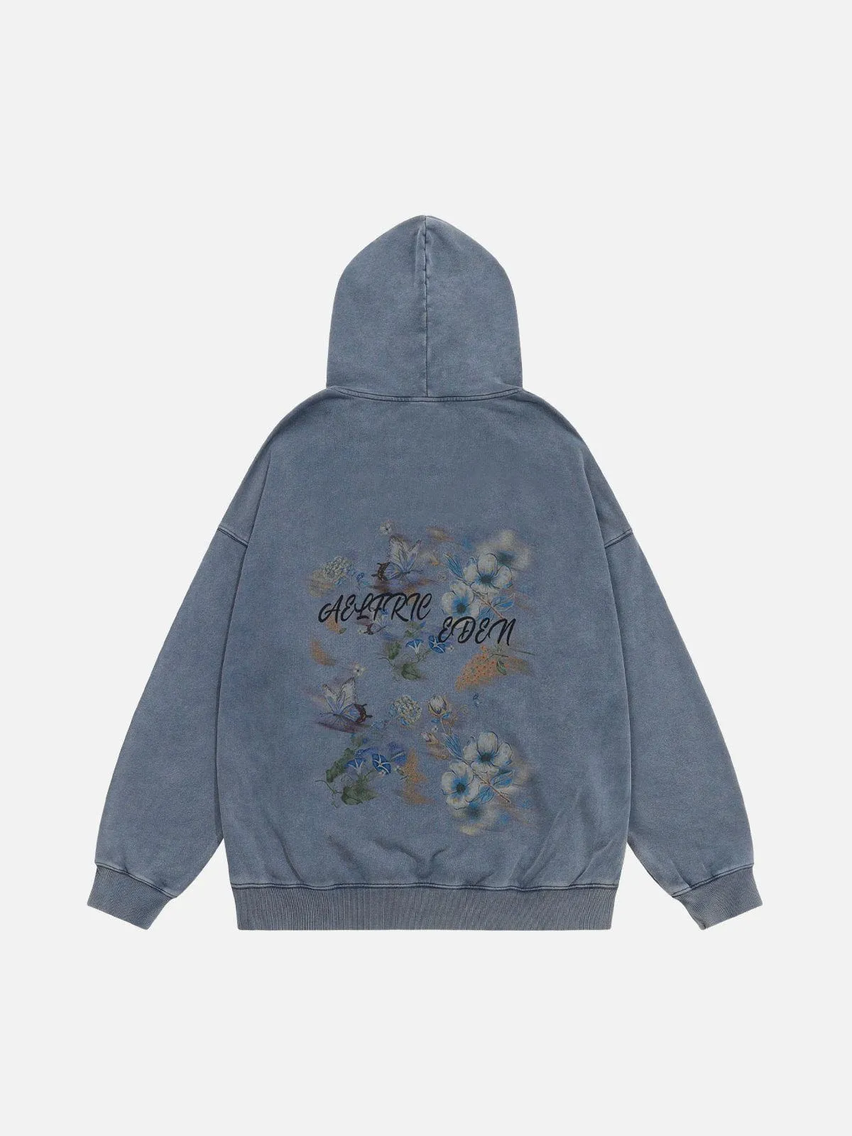 Aelfric Eden Flower Print Washed Hoodie