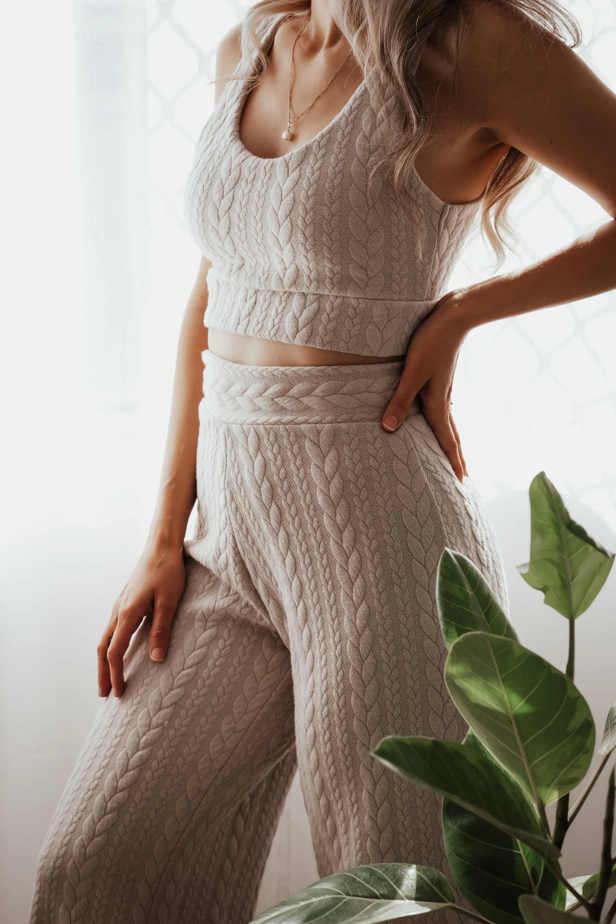 Alaska Grey Loungewear Crop