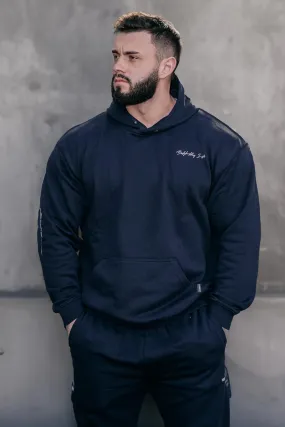 All Or Nothing  French Terry Pullover Hoodie - Navy