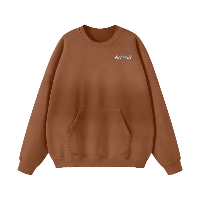 AM&IS Streetwear Unisex Gradient Washed Effect Pullover