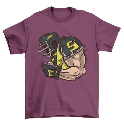 American football profile t-shirt design