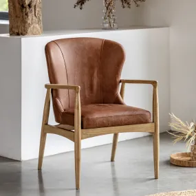 Amos Tariva Armchair Ant Brown Leather