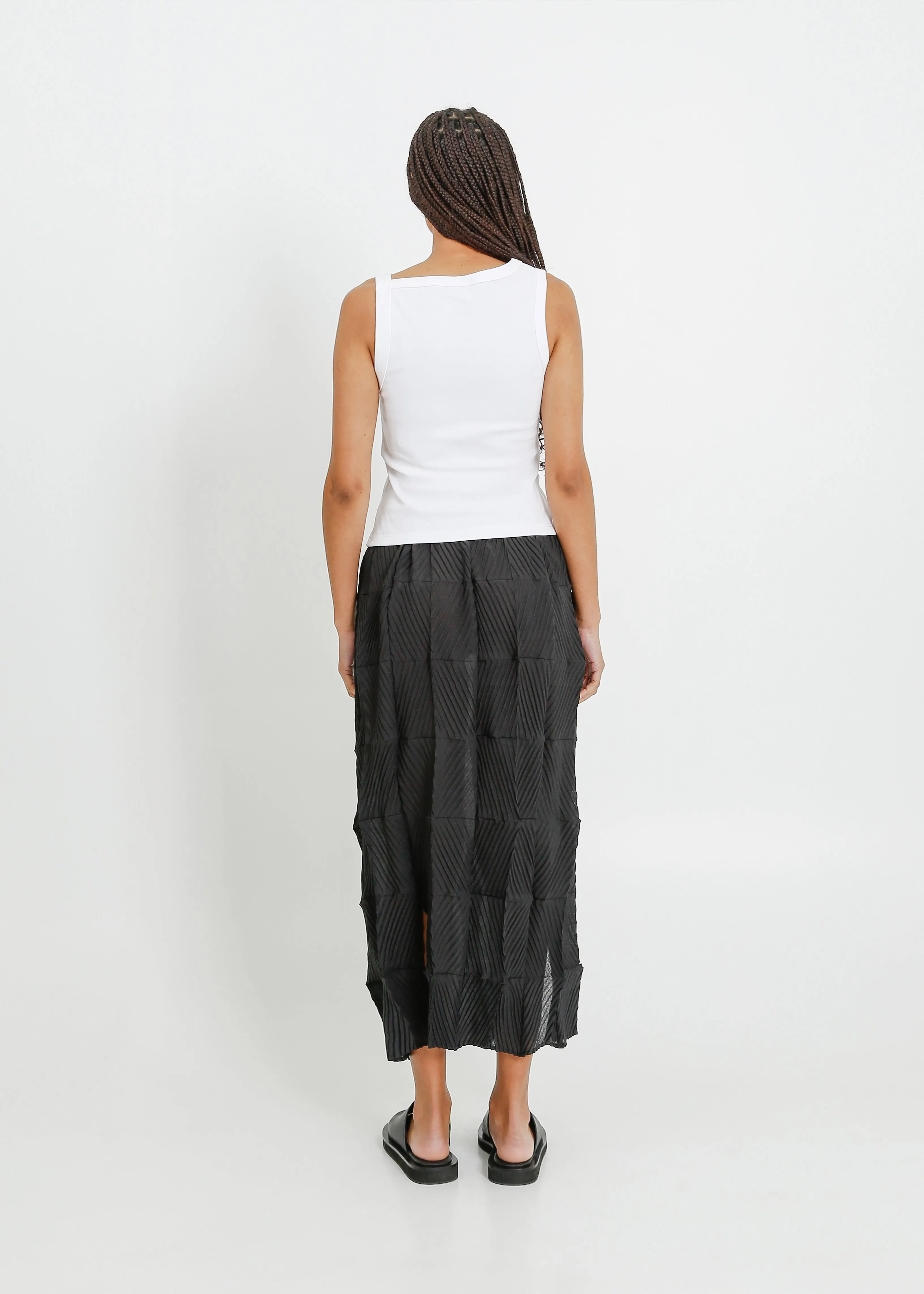 ARBOR PLEAT SKIRT / BLACK