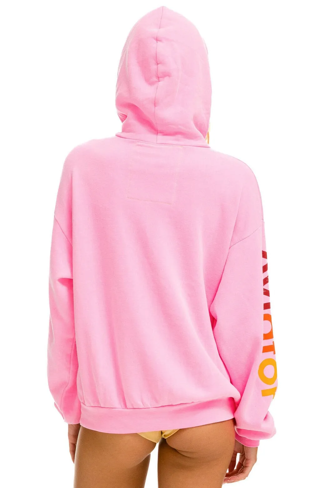 AVIATOR NATION AUSTIN RELAXED PULLOVER HOODIE - NEON PINK