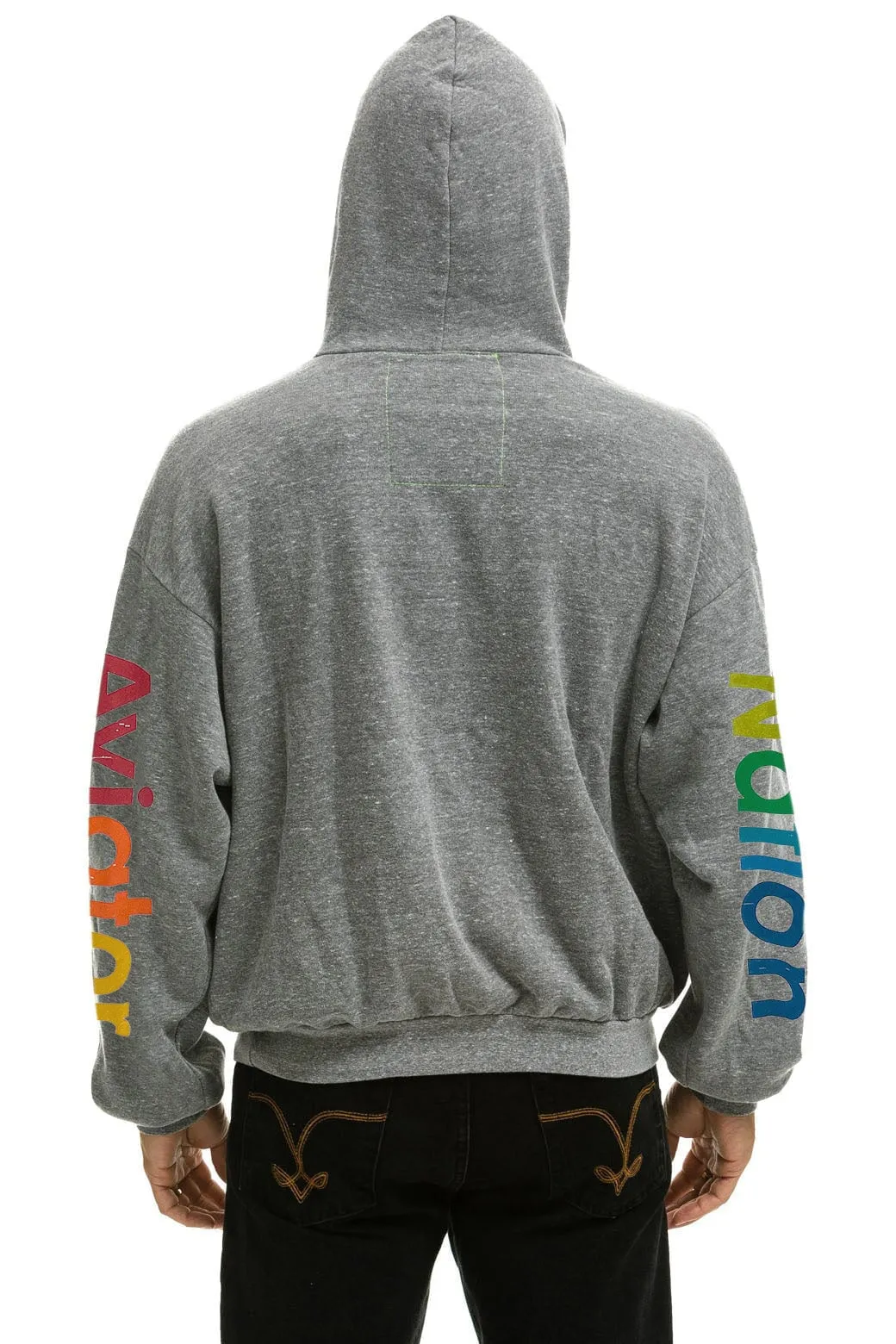 AVIATOR NATION HAIGHT ASHBURY RELAXED PULLOVER HOODIE - HEATHER GREY