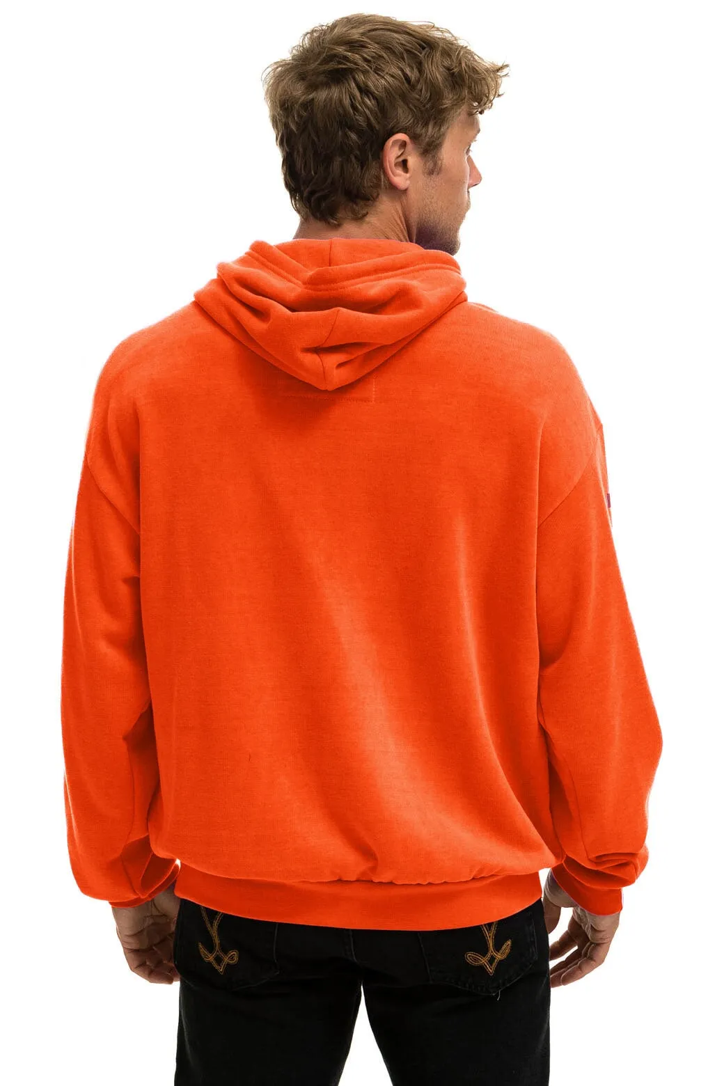 AVIATOR NATION HAIGHT ASHBURY RELAXED PULLOVER HOODIE - ORANGE