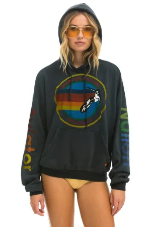 AVIATOR NATION MALIBU RELAXED PULLOVER HOODIE - CHARCOAL