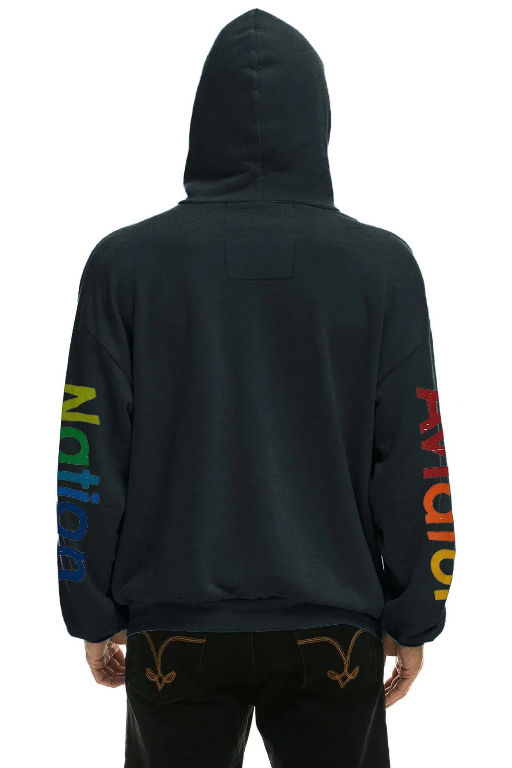 AVIATOR NATION MILL VALLEY RELAXED PULLOVER HOODIE - CHARCOAL