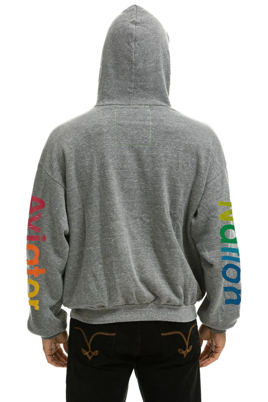 AVIATOR NATION NASHVILLE RELAXED PULLOVER HOODIE - HEATHER GREY