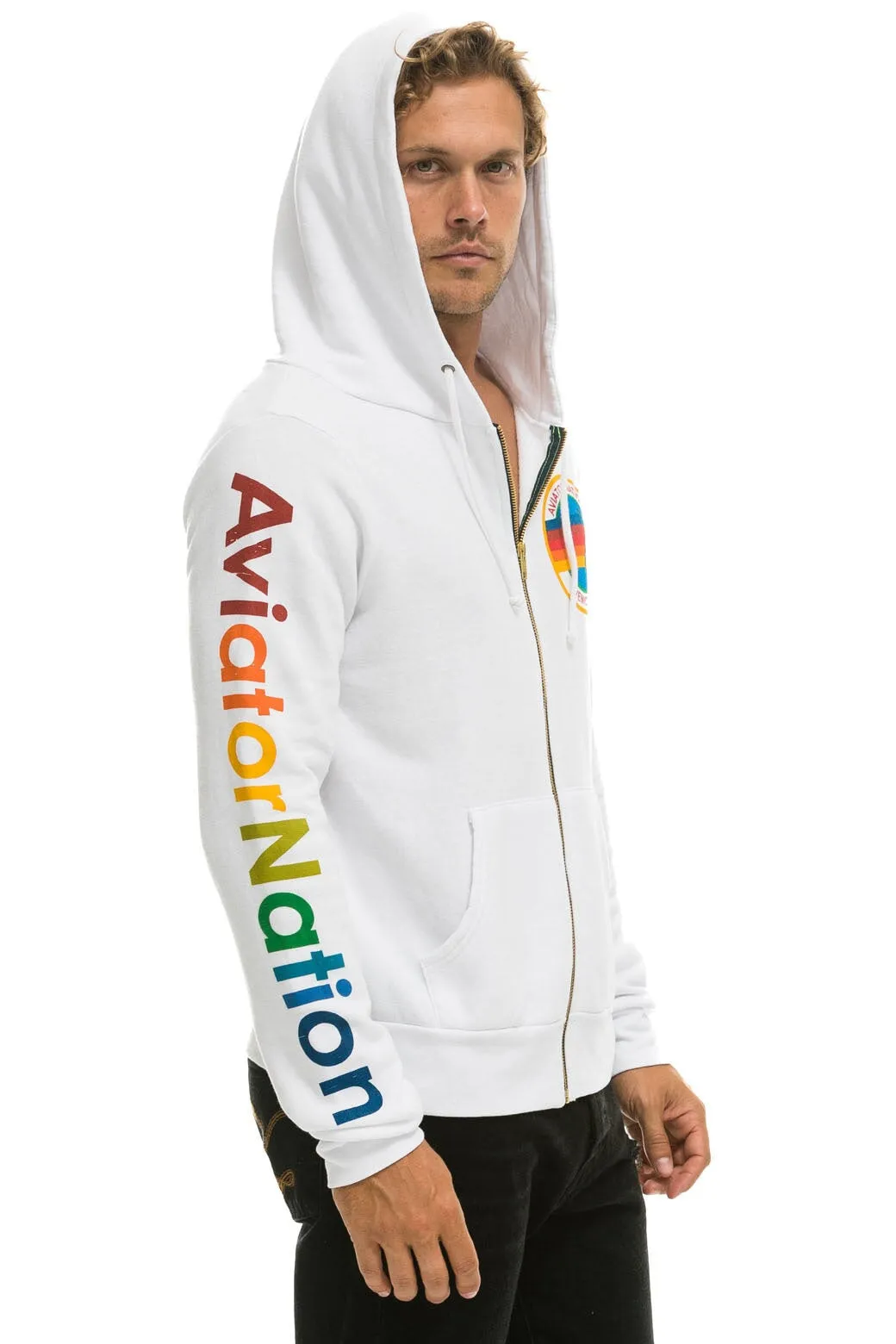 AVIATOR NATION NEW YORK CITY HOODIE - WHITE