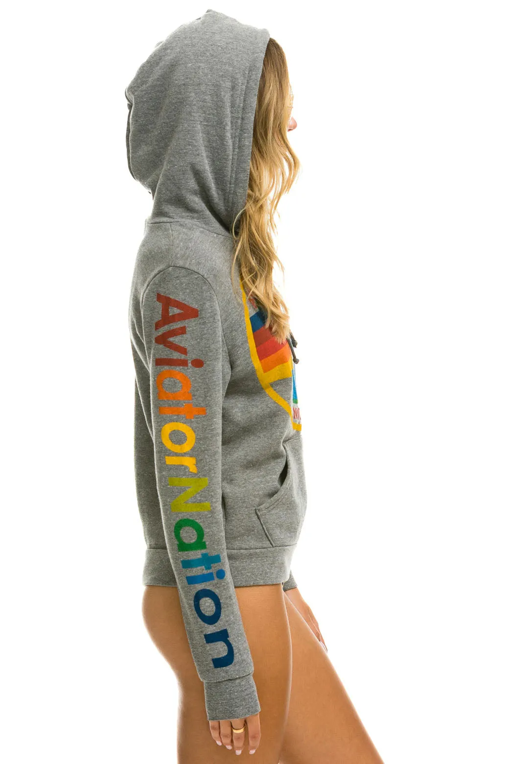 AVIATOR NATION PULLOVER HOODIE - HEATHER GREY