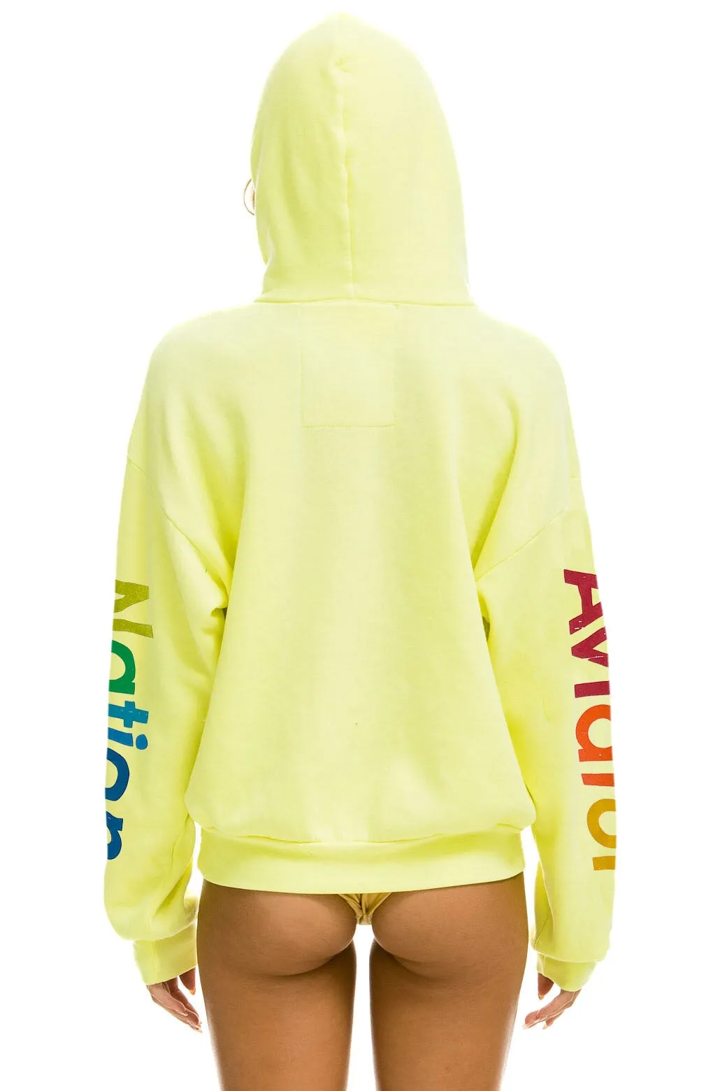 AVIATOR NATION VAIL RELAXED PULLOVER HOODIE - NEON YELLOW