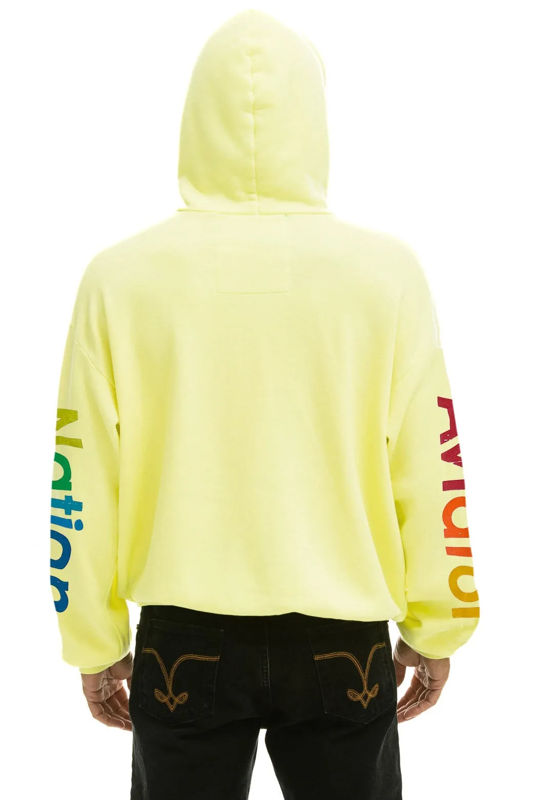 AVIATOR NATION VAIL RELAXED PULLOVER HOODIE - NEON YELLOW