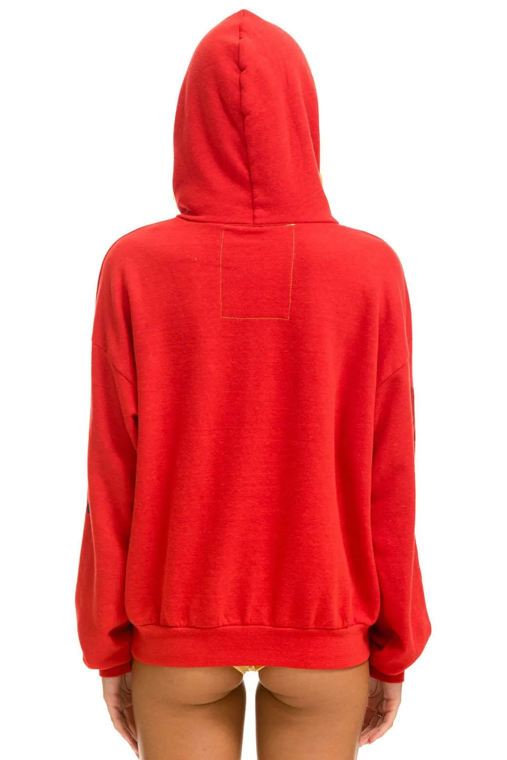 AVIATOR NATION VAIL RELAXED PULLOVER HOODIE - RED