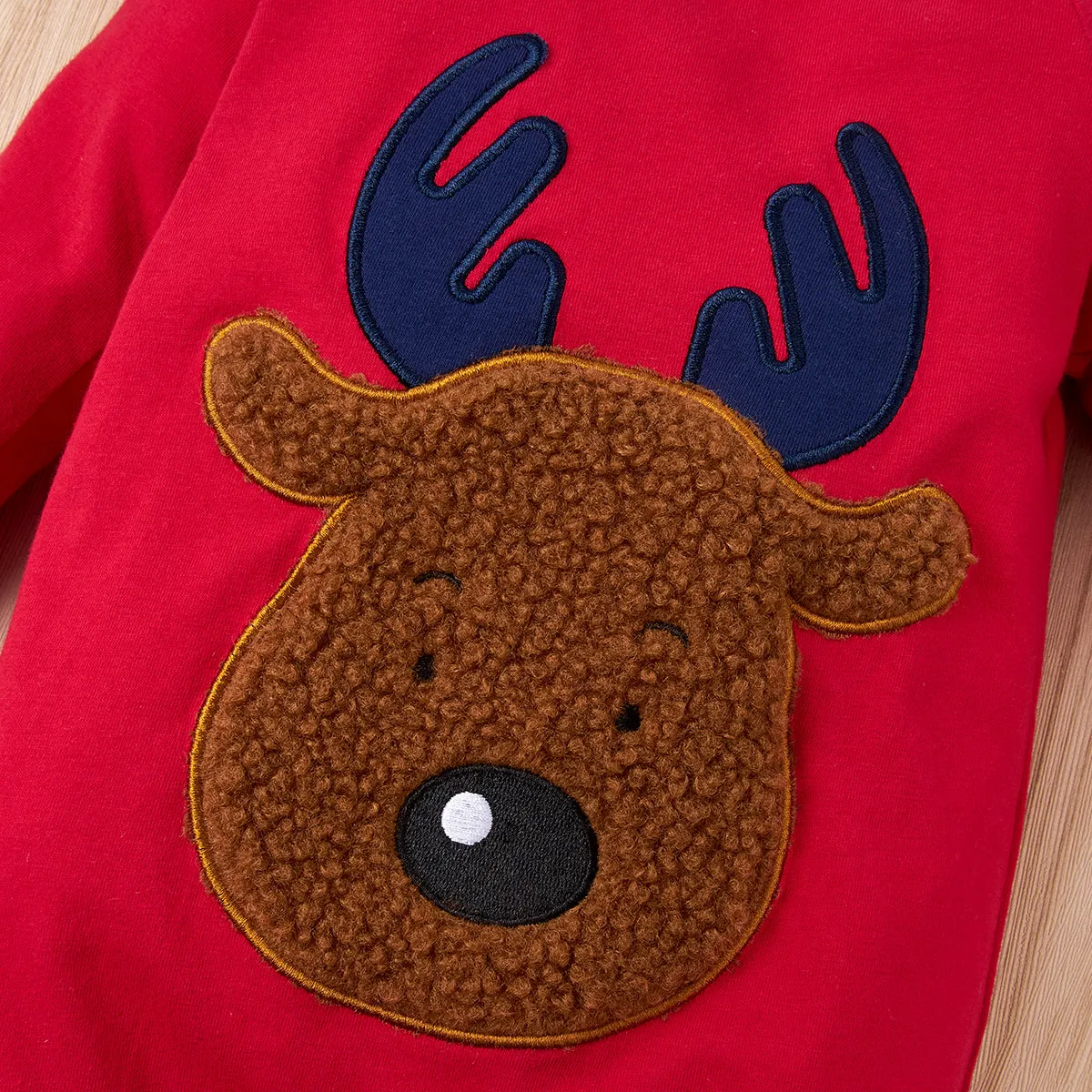 Baby Reindeer Applique Jumpsuit