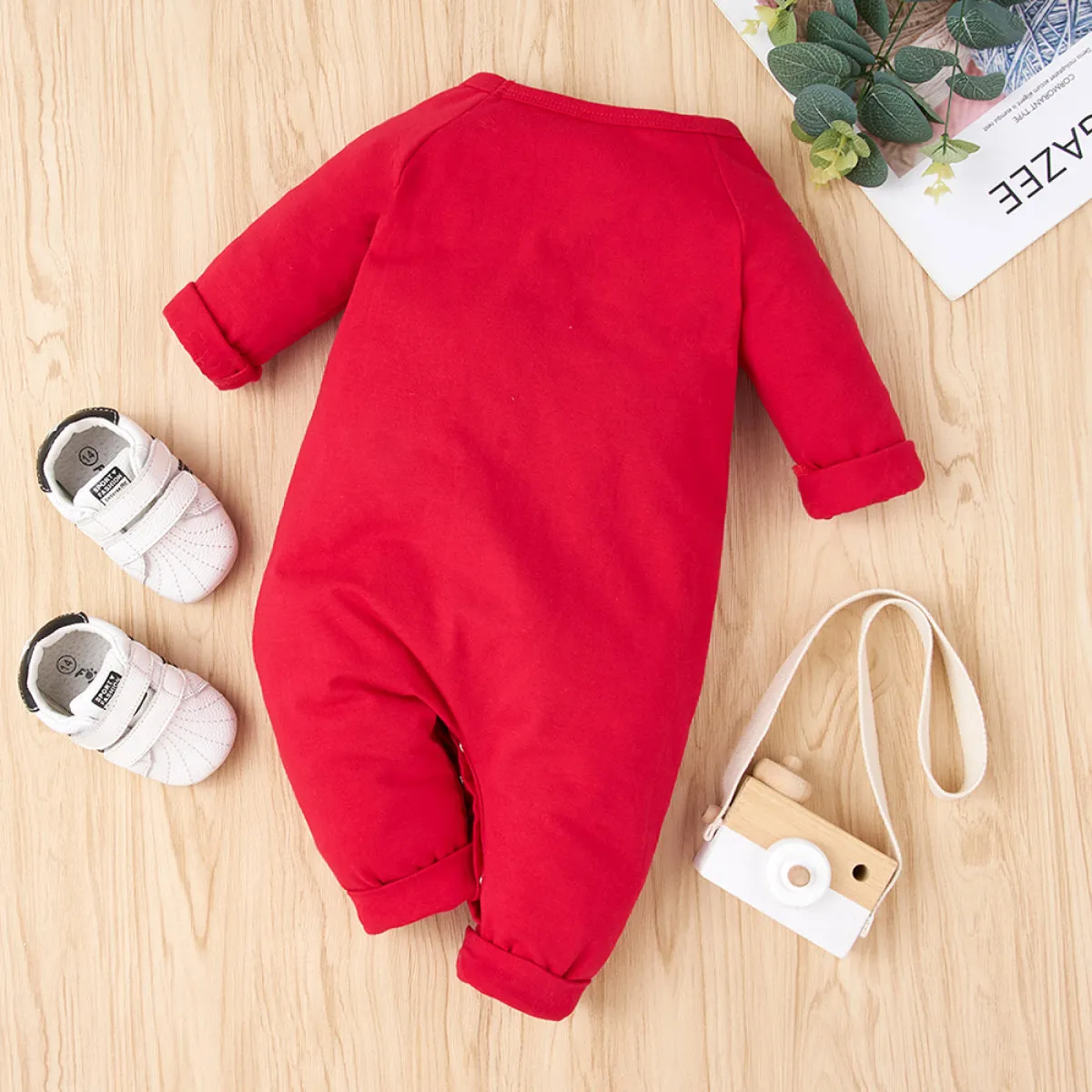 Baby Reindeer Applique Jumpsuit