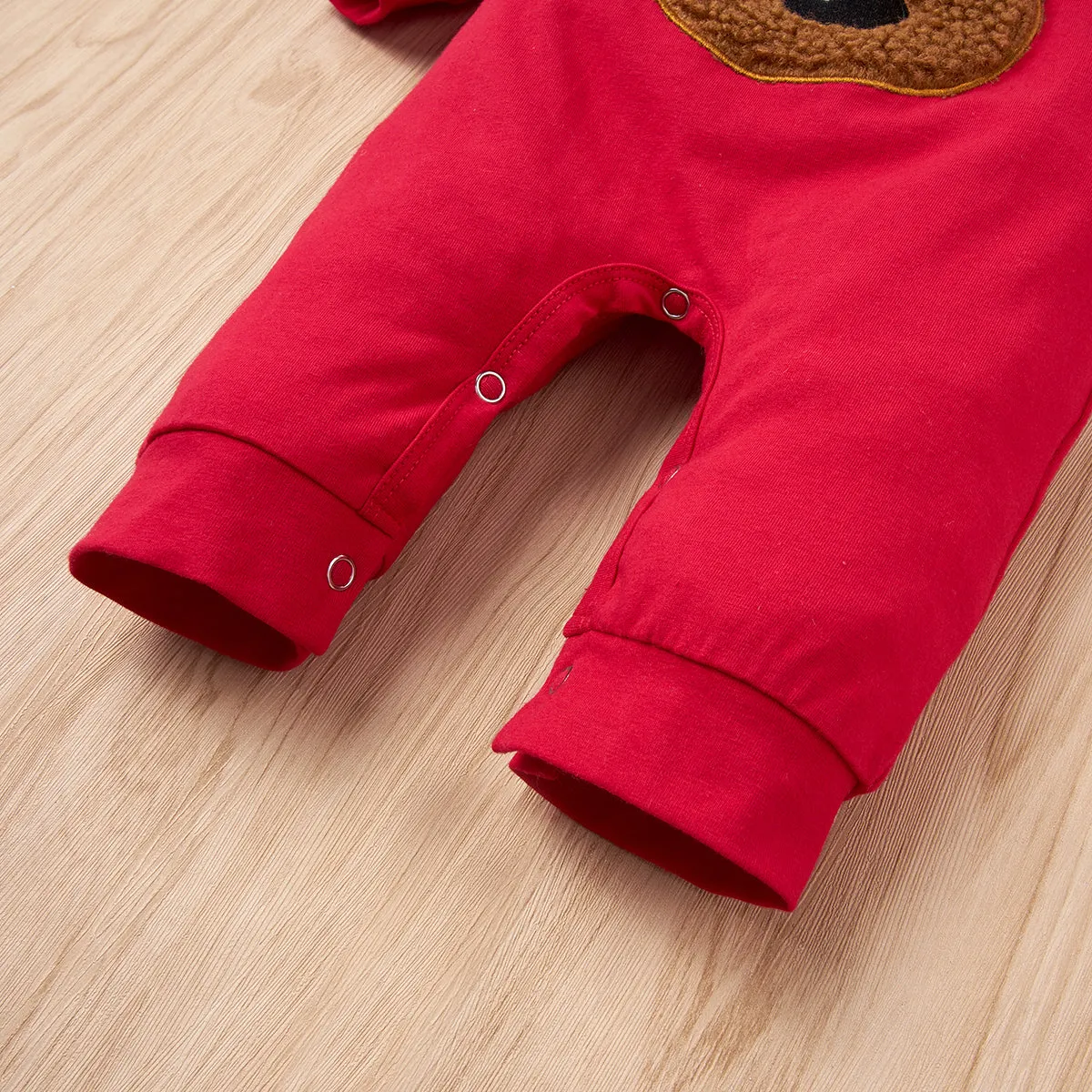 Baby Reindeer Applique Jumpsuit