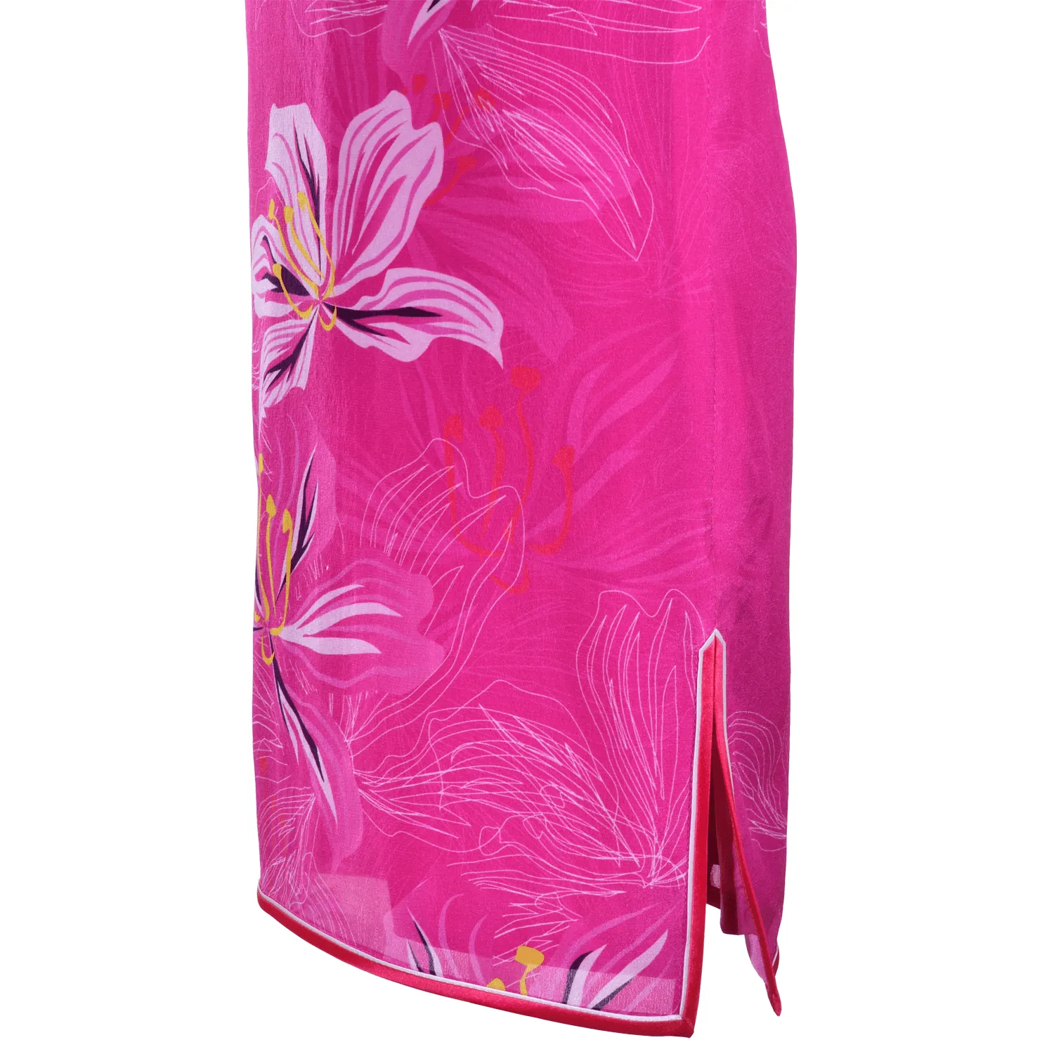 【BAUHINIA】100% Silk Cheongsam with Crystals-Junior