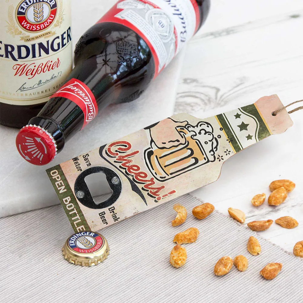 Beer Bottle Opener with String for Hanging - Set of 3