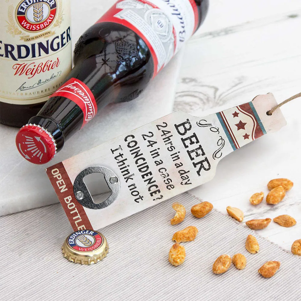 Beer Bottle Opener with String for Wall Hanging