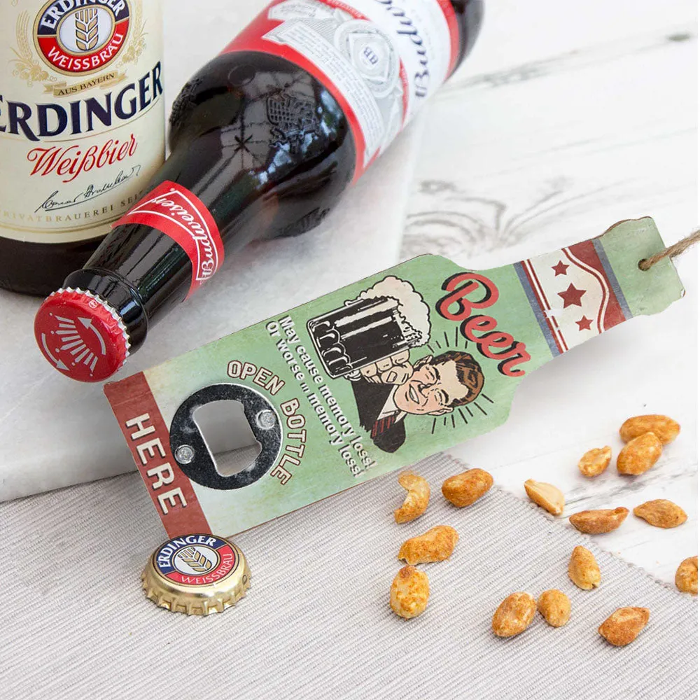 Beer Bottle Opener with String for Wall Hanging