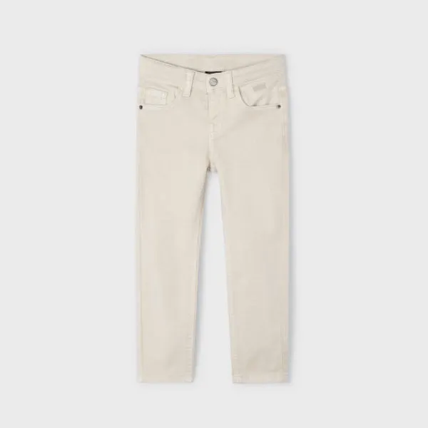 BEIGE TWILL TROUSER FOR BOYS