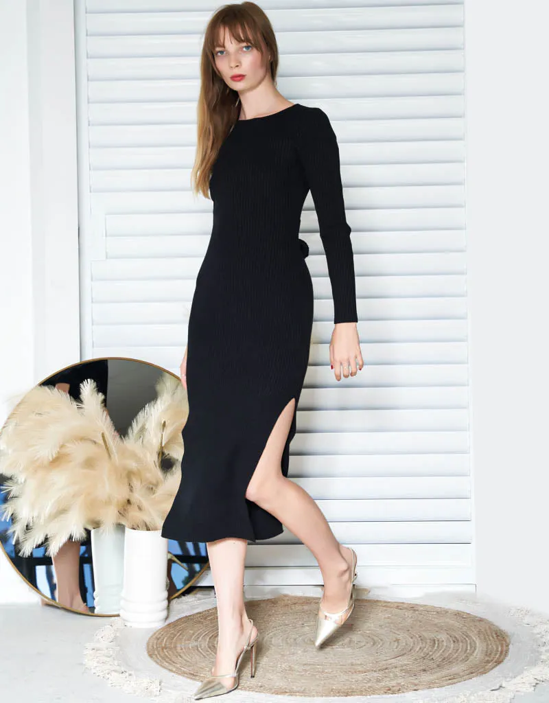 Bella Knit Rib Midi Dress