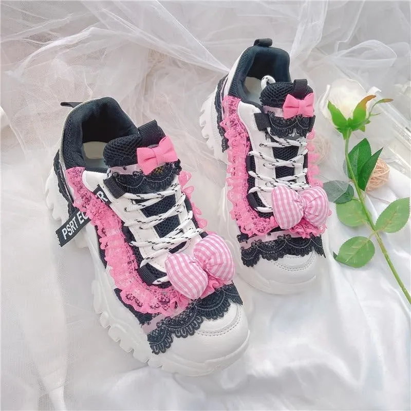 Black & Pink Lolita Sneakers