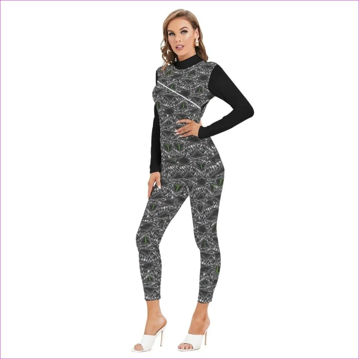 Black Ice Womens Zipper Jumpsuit