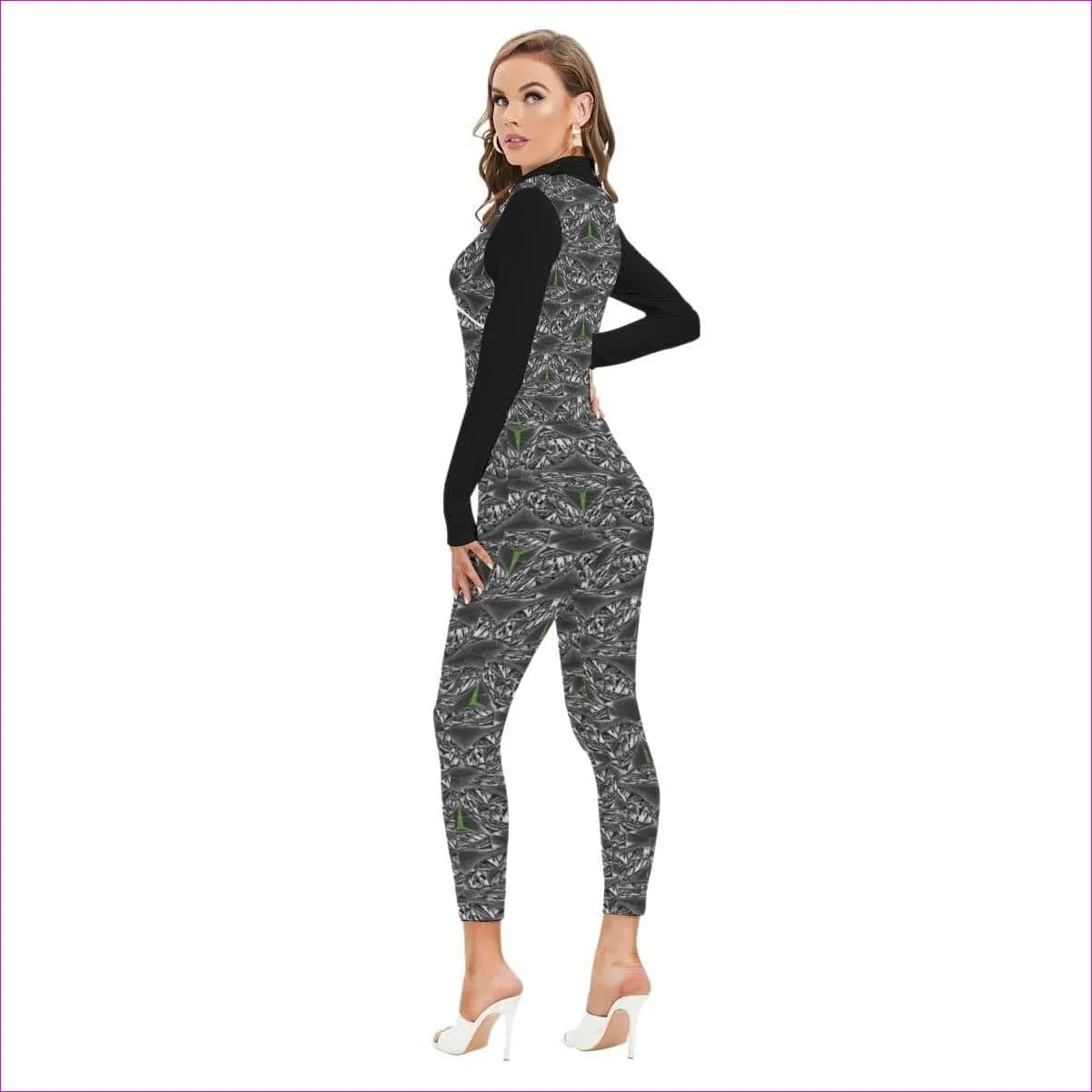 Black Ice Womens Zipper Jumpsuit