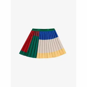 Bobo Choses - Colour Block pleated woven skirt