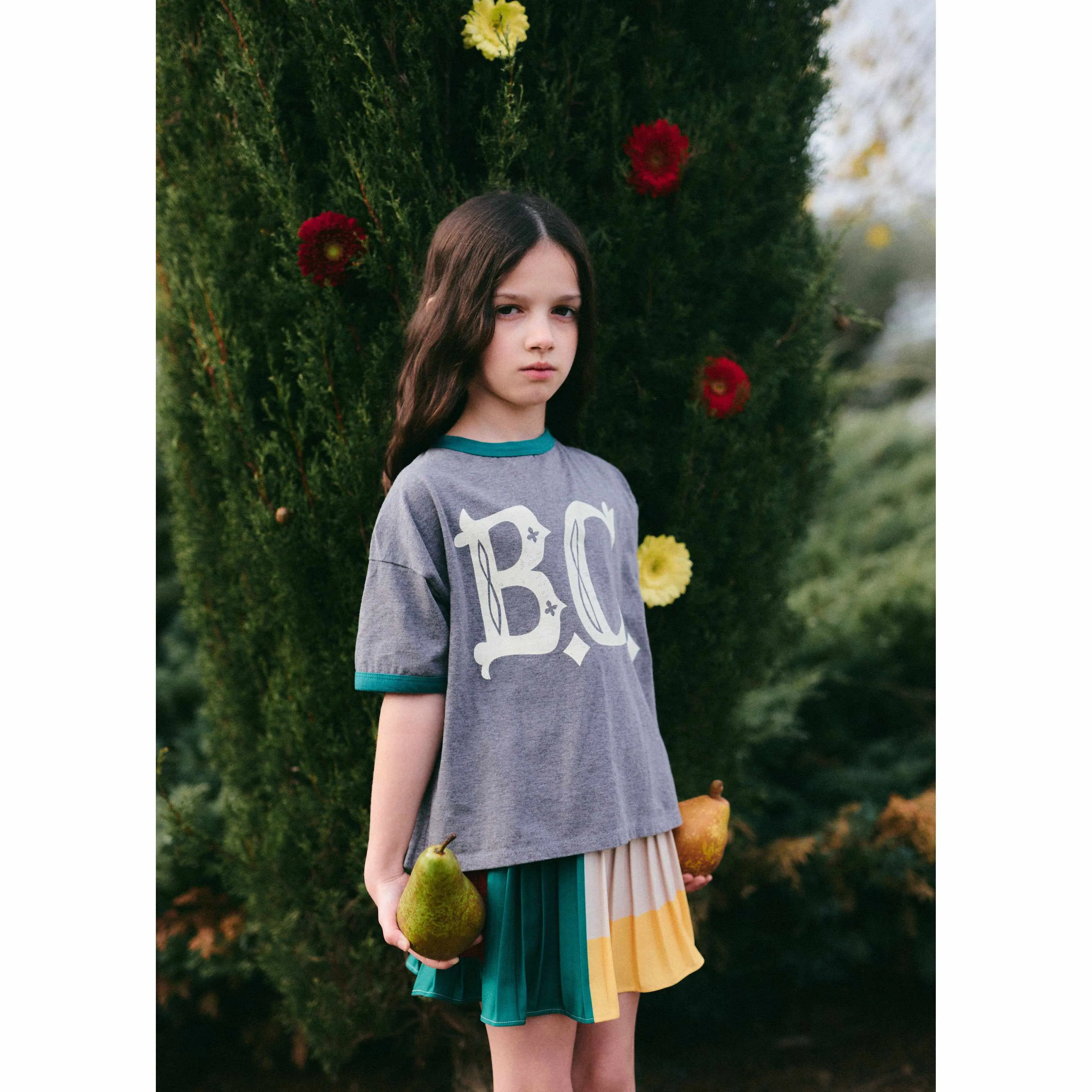 Bobo Choses - Colour Block pleated woven skirt