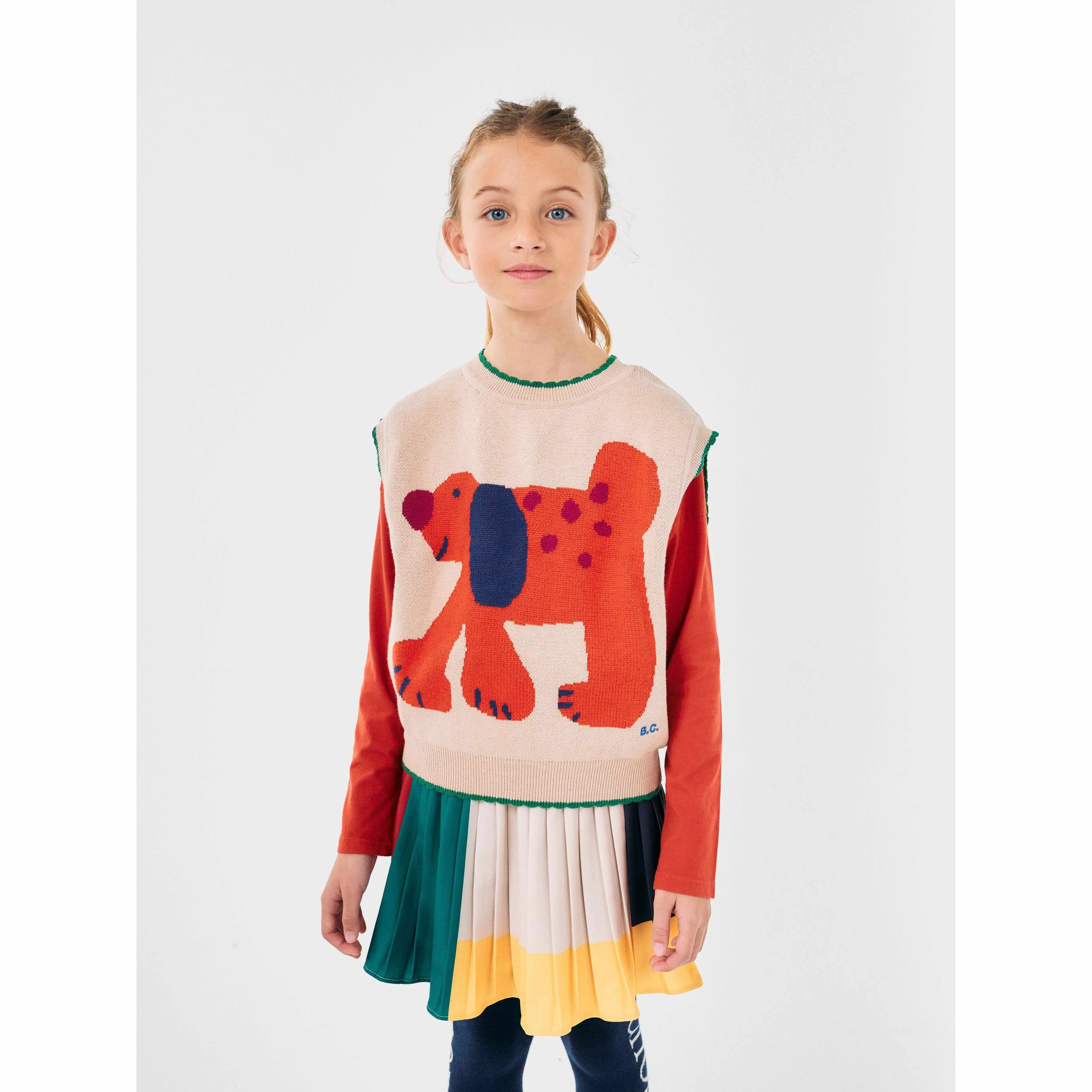 Bobo Choses - Colour Block pleated woven skirt