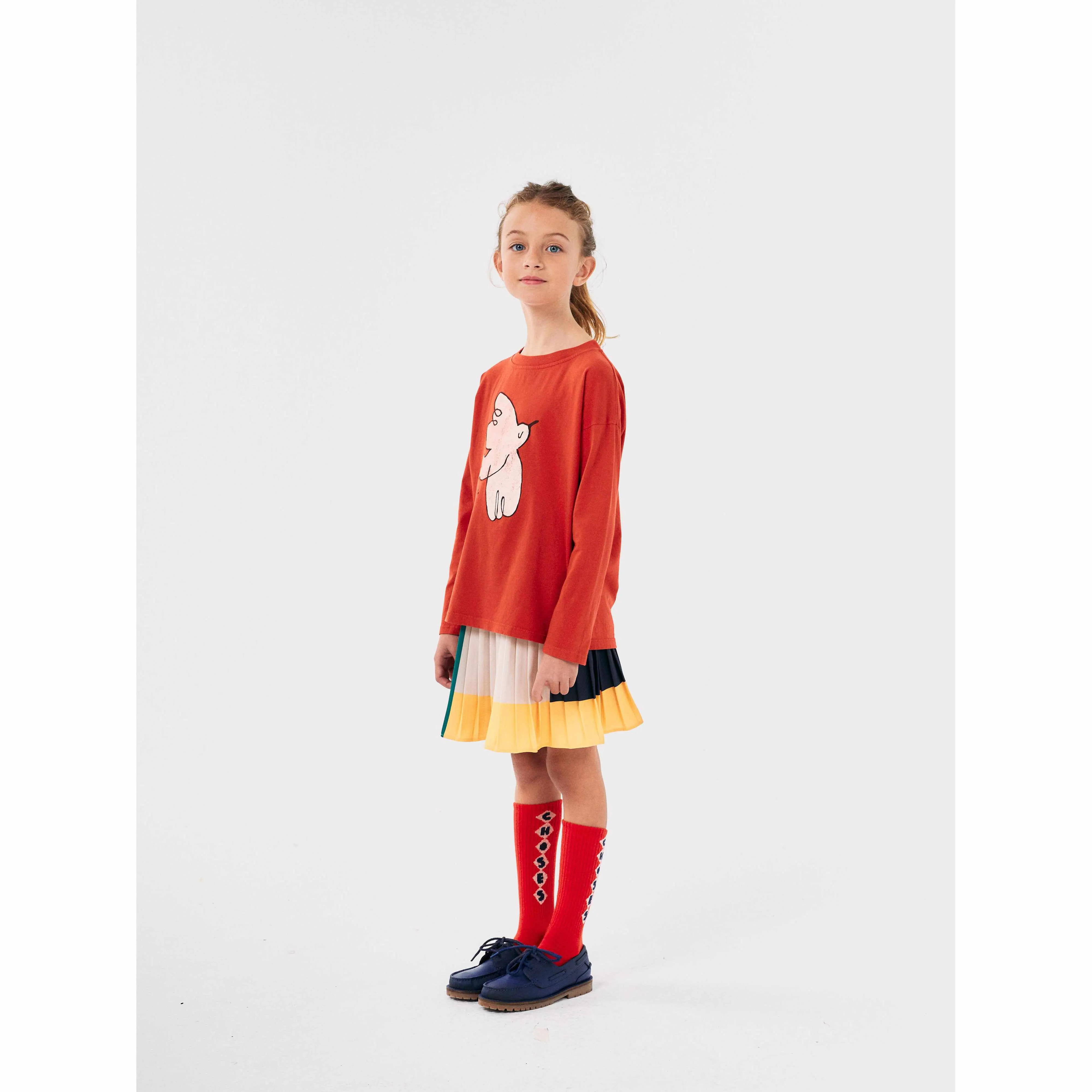 Bobo Choses - Colour Block pleated woven skirt