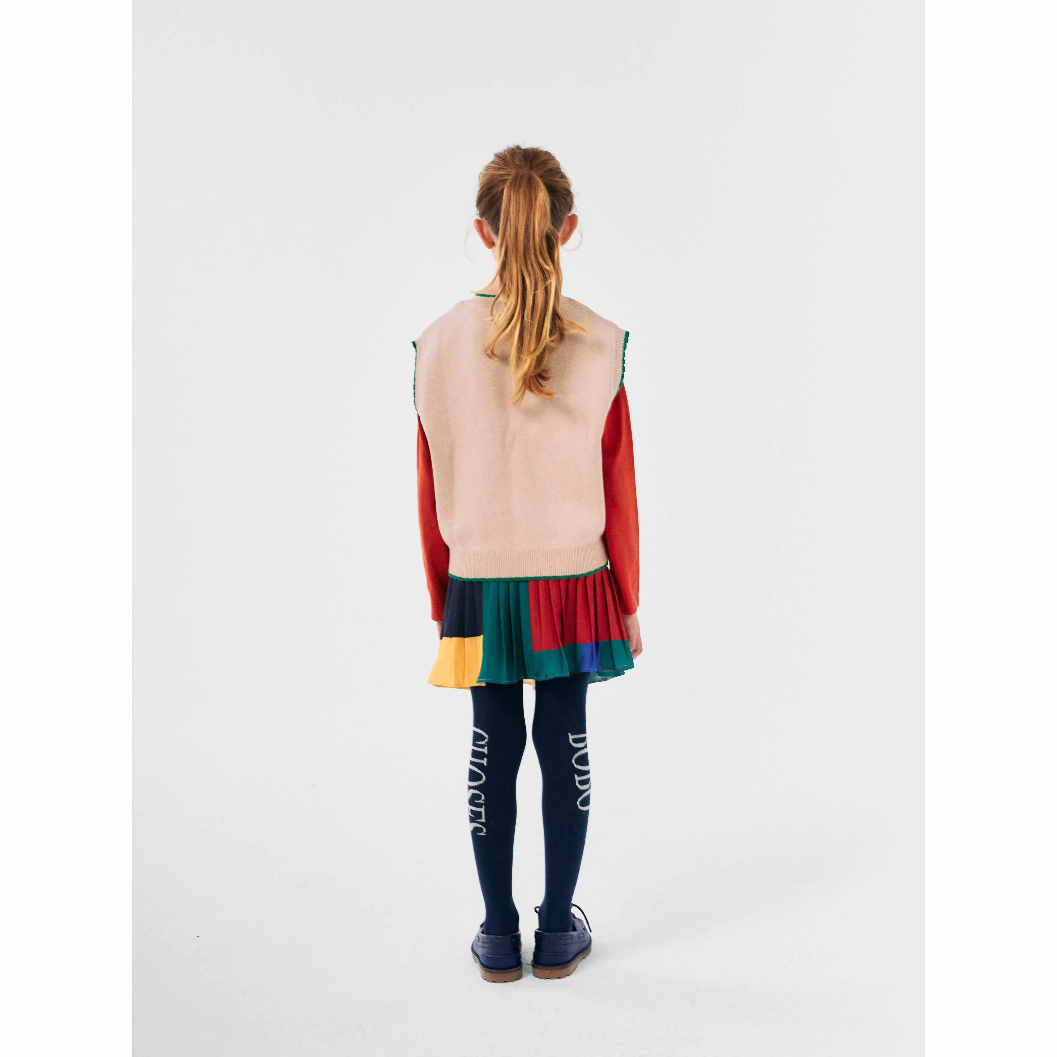 Bobo Choses - Colour Block pleated woven skirt